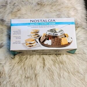 Nostalgia Electric S'mores Maker Roast Marshmallows Indoor Flameless Heater NEW